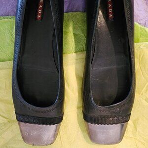 Prada Cap-toe Leather Flats